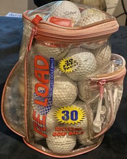 Titleist golf balls lot with tees in reload bag vintage new (READ DESC)