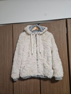 ZARA Trafaluc Faux Fur Hooded Jacket S