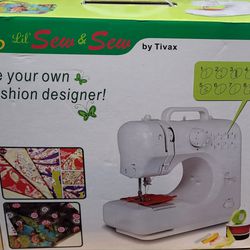 Lil Sew & Sew Michley LSS-505+ Desktop 12-Stitch Sewing Machine, White

