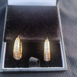 Gold Diamond Earrings 