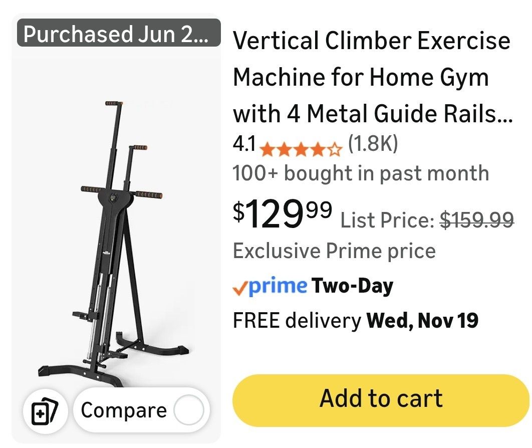 Vertical Climber Exercise Machine 