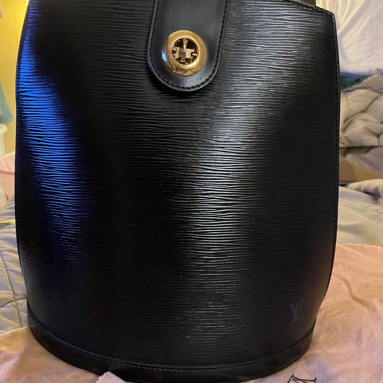 Louis Vuitton Epi Leather Cluny Shoulder Bag (Authentic Pre-Owned) Black