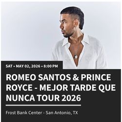 Romero Santos & Prince Royce - Mejor Tarde Que Nunca Tour 2026
