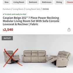 2 Piece Living Spaces Power Recliners
