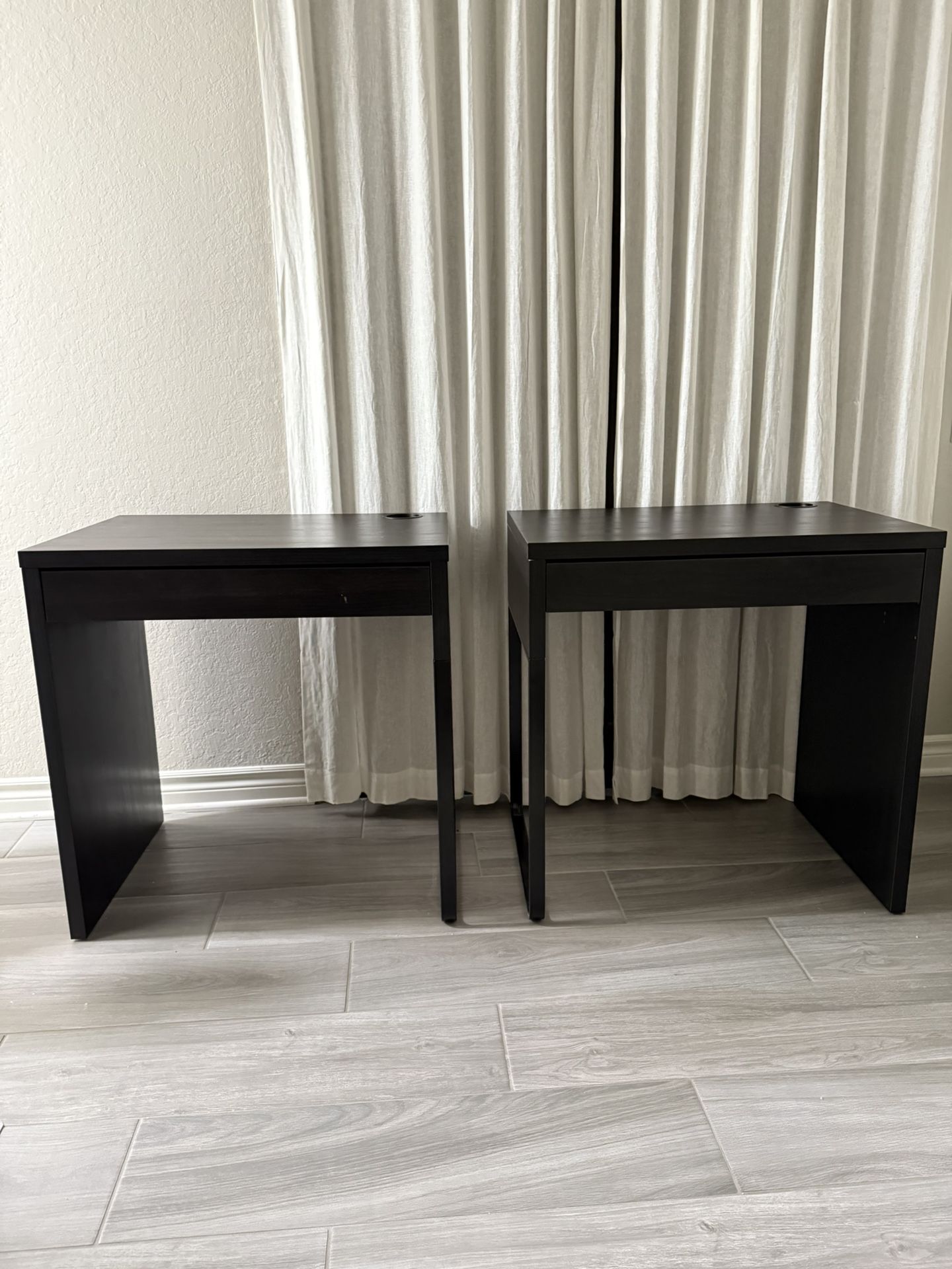 2 IKEA Desks Black-Brown