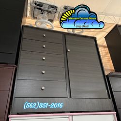 New Grey Baby Wardrobe With Five Drawers Fully Assembled 