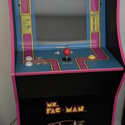 Arcade1up Ms. Pac-Man Arcade Machine Includes (4) Video Games + Riser