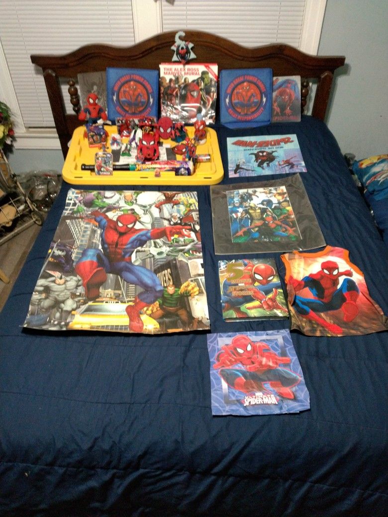 Marvel Comics Spider Man Collection. Posters, Book And Spider 🕷️ Man Action Figures.