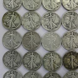 Mostly Junk Walking Liberty Halves-Some AU and 1 1921 D XF