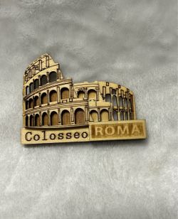 Colosseum Rome Colosseo Roma wooden souvenir fridge magnet