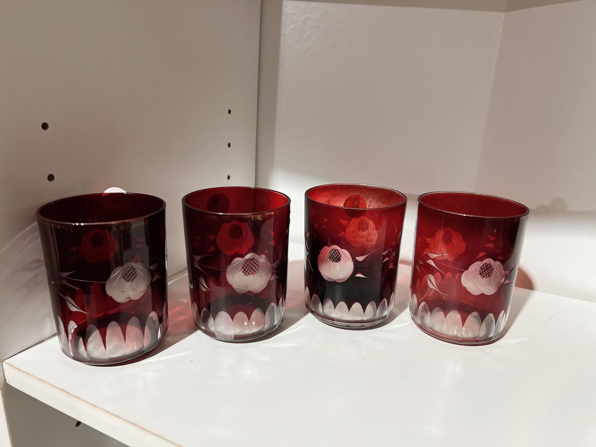 Vintage Ruby Glass Set