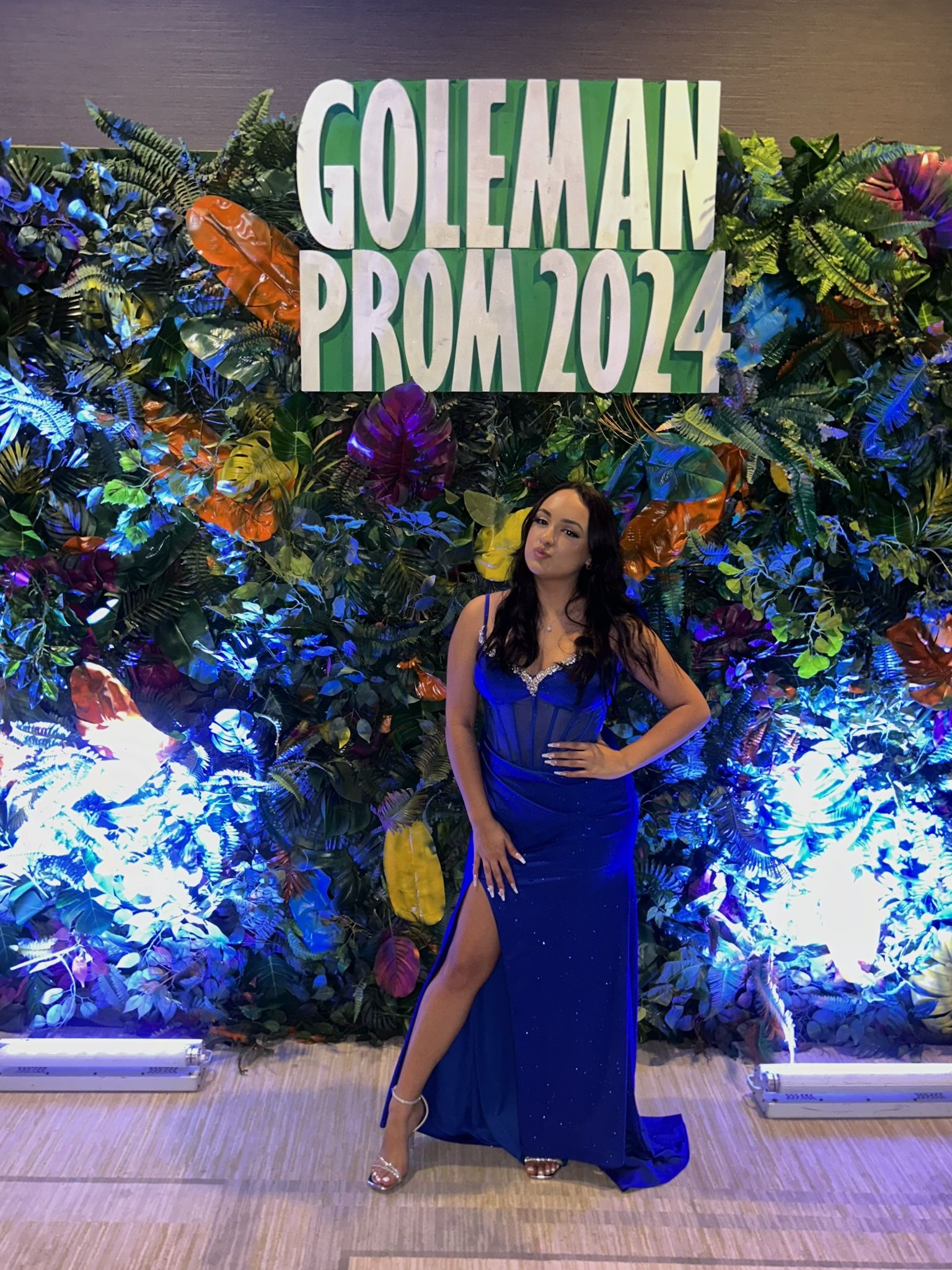 Blue Corset Prom Dress