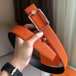 Herme*s Reversible Leather Belt 