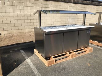 NSF salad buffet table open glass cold table SCLM372