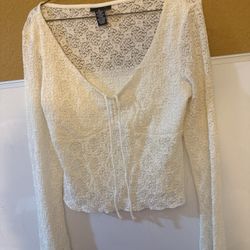 Beige Long Sleeve Top