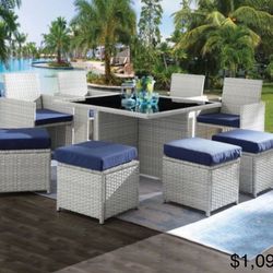 Patio Furniture Outdoor Dining Table Set 