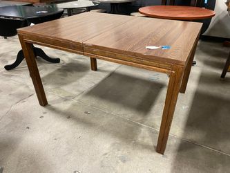 Dark Finish Wooden Dining Room Table