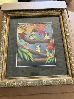 Disney Tinker Bell And Fairies Framed Pin Set