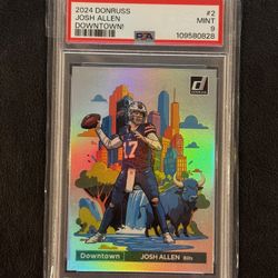 2024 Panini Donruss Downtown Josh Allen #2 PSA 9 Buffalo Bills 