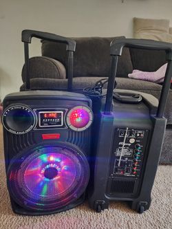 Blue tooth rechargeable 10inch Dj speakers with Led lights