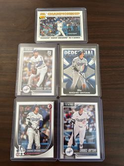 Dodgers MVP Shohei Ohtani (5) card lot