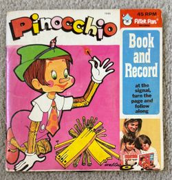 PINOCCHIO BOOK AND RECORD.PETER PANS RÉCORDS 45RPM