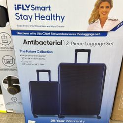 Fly, smart, stay healthy, antibacterial two-piece luggage