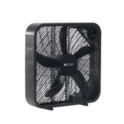 Utilitech 20-in 3-Speed Box Fan, Black