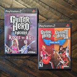 Guitar Hero 80s & GH dual pack. PS2