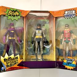 Mattel 3 Figure Classic TV Series BATMAN Collector Set ROBIN BATGIRL MIB