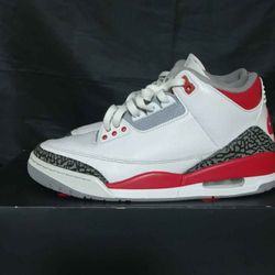 Air JORDAN 3 FIRE RED MEN SIZE 9.5 W/Box 