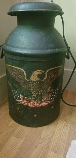 vintage paterson milk & coo metal milk barrel