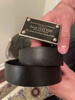 Louis Vuitton 2010 Embossed Damier Inventeur Belt
