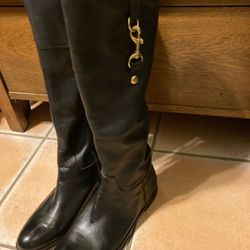 $80-Beautiful Coach Soft Leather Boots With Solid Brass Buckle 👢 we have other boots