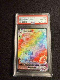 Snorlax VMAX Rainbow Secret Rare PSA 10