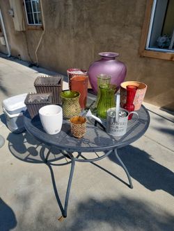 Lot of Glass Vases Plant Pots