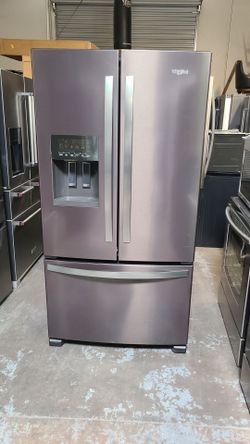 Refrigerator Whirlpool French Door in black Stainless steel 40 days warranty Delevery