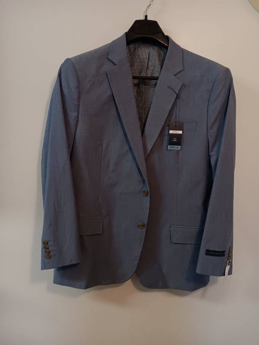 Stafford Men's Stretch Classic Fit Sport Coat NWT Retail $140 MID BLUE  48SH