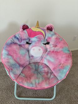 Kids Rainbow Unicorn Saucer Chair for Sale in Hesperia CA OfferUp