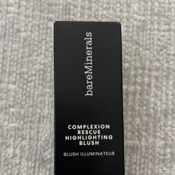 NEW BAREMINERALS COMPLEXION RESCUE HIGHLIGHTING BLUSH IN PEACH GLOW $12!!