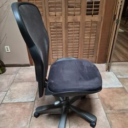 Office Chair, Suede Seat,  Adjustable  Height 