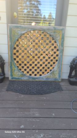 Asian wood wall art piece