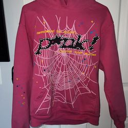sp5der hoodie pink 