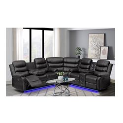 Sectional W/speaker & Lights 