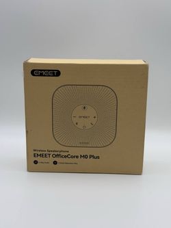 EMEET Conference Speakerphone M0 Plus Bluetooth USB-C 360 AI Mics Black