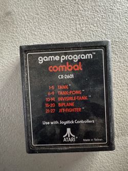 UNTESTED! 1978 Vintage ATARI 2600 COMBAT Video Game Program Cartridge