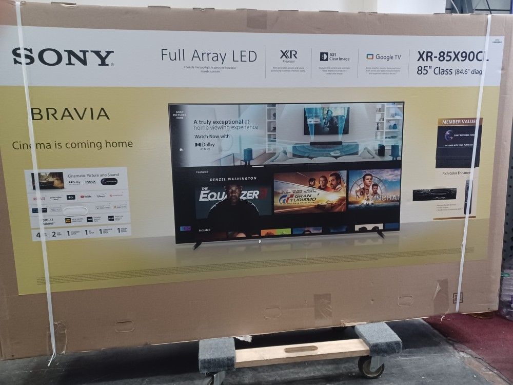 85" Screen Sony Bravia Smart 4k Full Array Led. Original Box. 1 Year Warranty