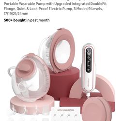 Momcozy Breast Pump V2 Pro Ultra-Lightweight, Hands-Free & Portable Wearable Pump with Upgraded Integrated DoubleFit Flange, Quiet & Leak-Proof Electr