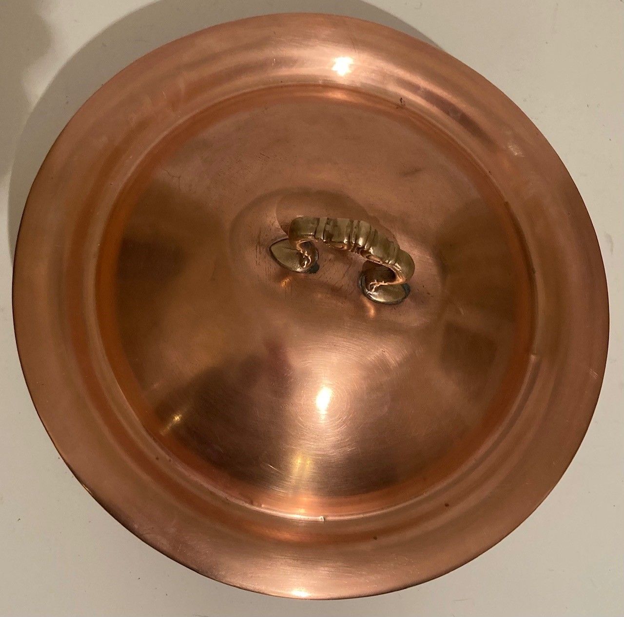 Vintage Metal Copper and Brass Pot & Lid, 11 1/2" x 5", Kitchen Decor, Table Display, Shelf Display, This Can Be Shined Up Even More