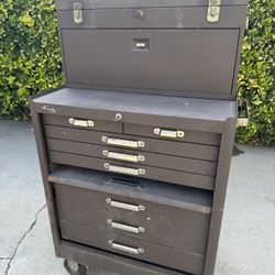 Vintage Kennedy Tool Chest Upper and Rolling Lower (w/ All Keys)